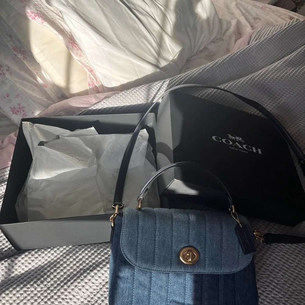 #Coach Blue Marley Top Handle - Picture 13 of 17